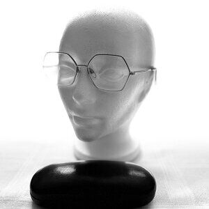 Never worn - Liberty of London silver octagonal eyeglasses reading glasses frame